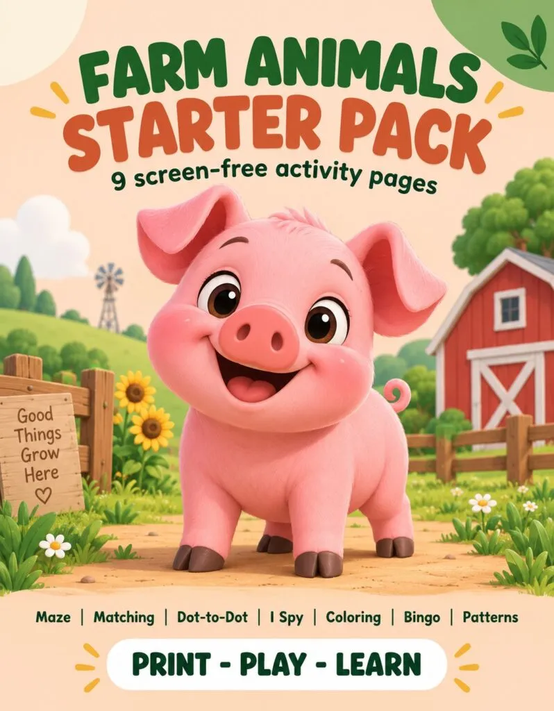 Farm Animals Starter Pack – printable PDF cover