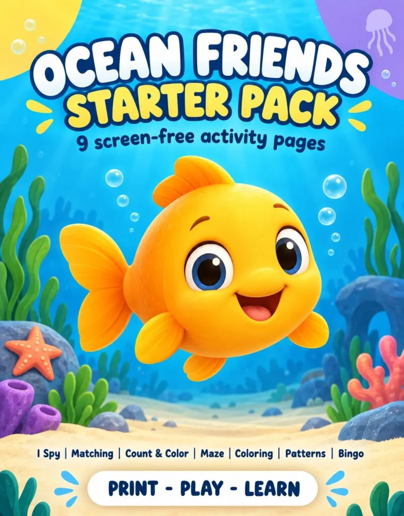 Ocean Friends Starter Pack – printable PDF cover