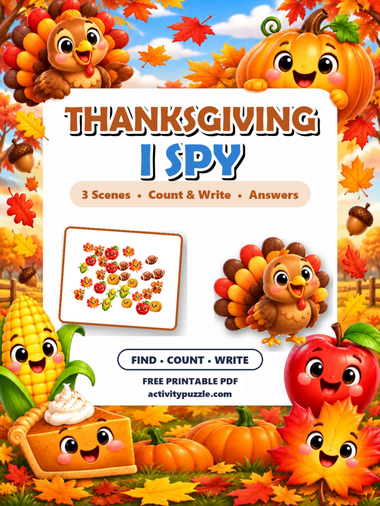 Thanksgiving I Spy Count and Find (Grades 2-4) printable cover