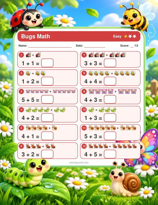 Bugs first page printable preview