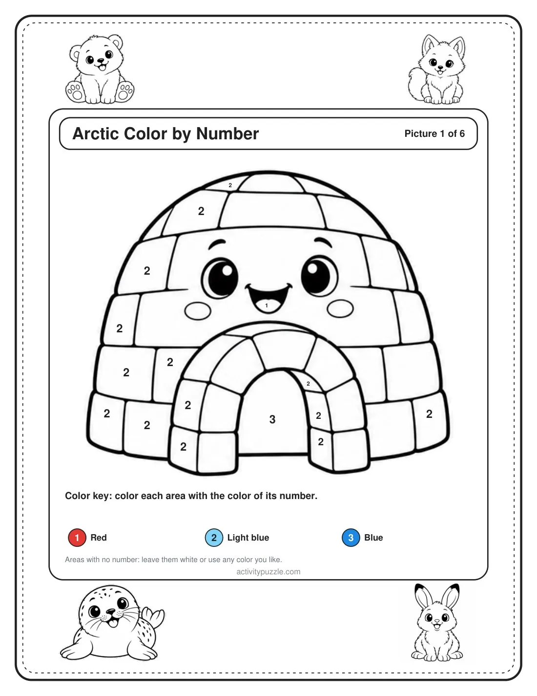 Arctic Color by Number — page 1
