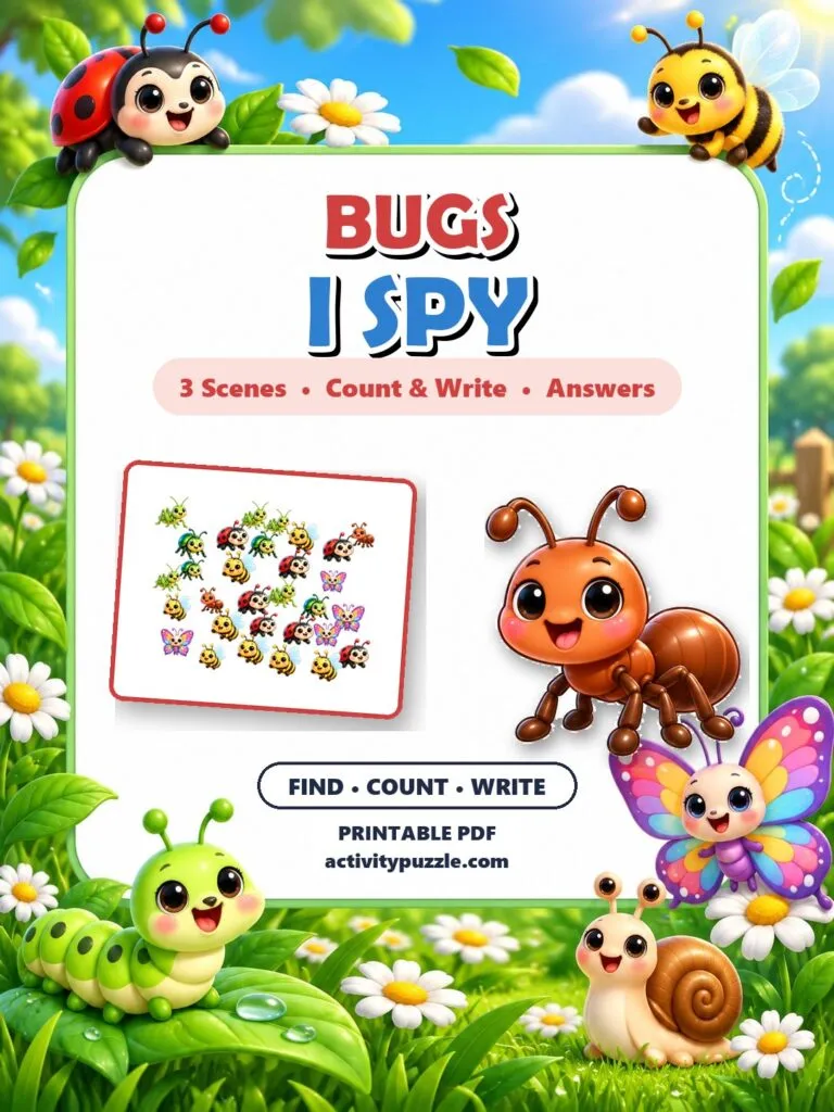 Bugs I Spy Count and Find (Grades 2-4) – printable PDF cover