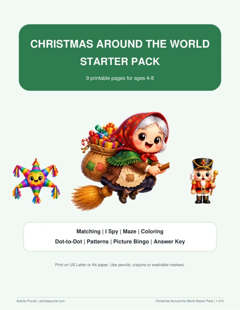 Christmas Around the World Starter Pack – printable PDF cover