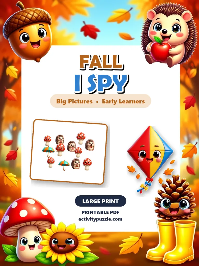 Cover of Fall I Spy Large Print (Early Learners)