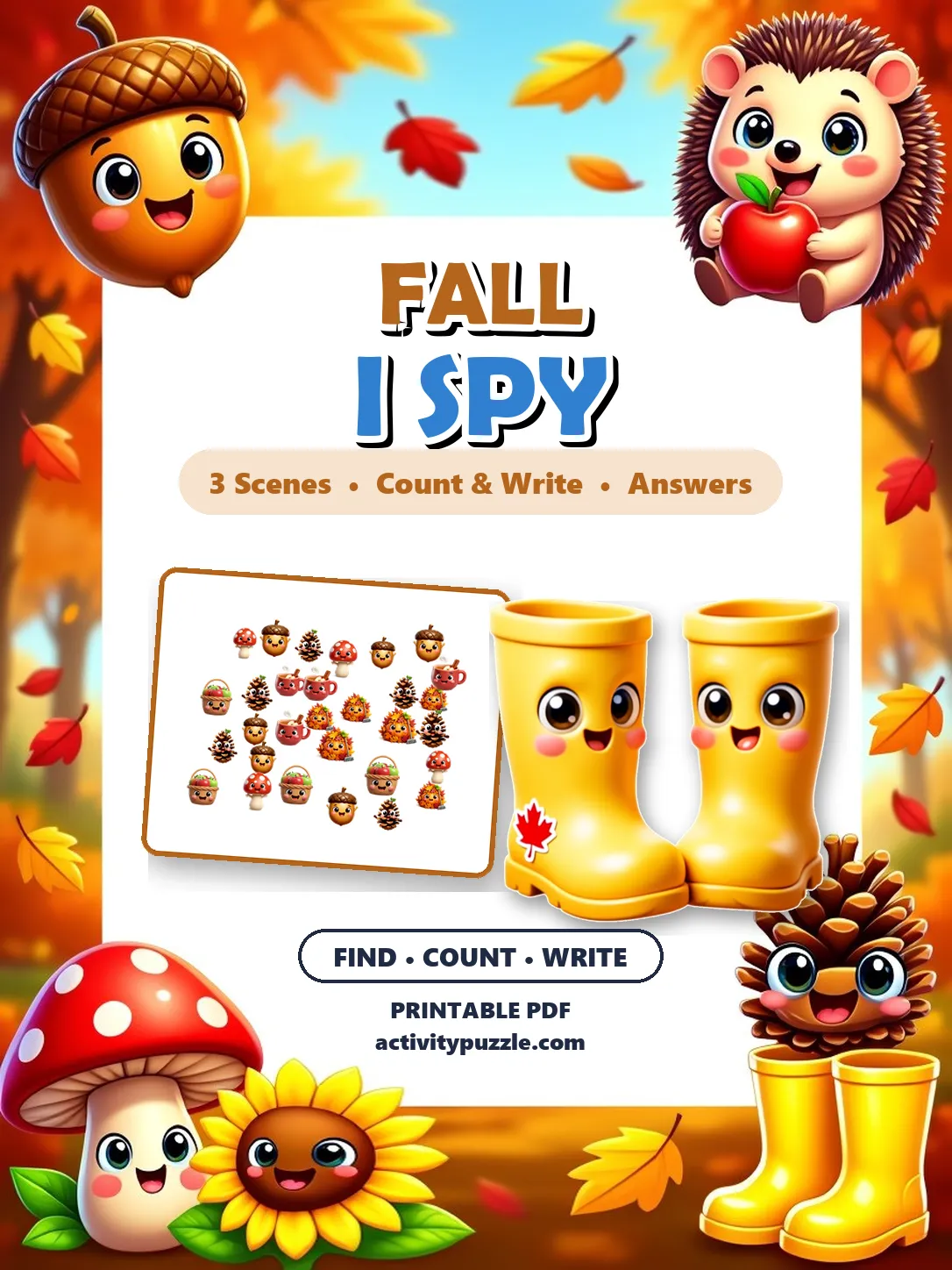 Cover of Fall I Spy Count and Find (Grades 2-4)