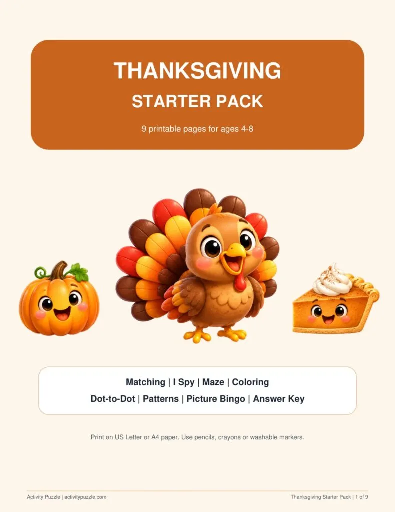 Thanksgiving Starter Pack – printable PDF cover