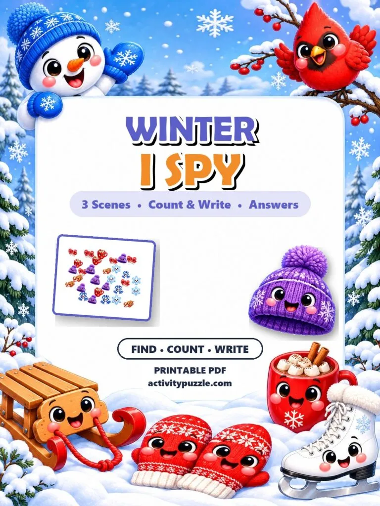 Winter I Spy Count and Find (Grades 2-4) – printable PDF cover